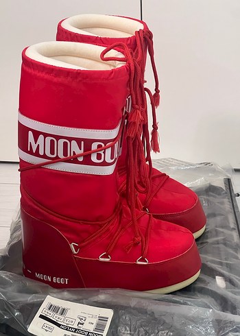 Kırmızı Kadın Kar Botu Moon Boot - Görsel 2