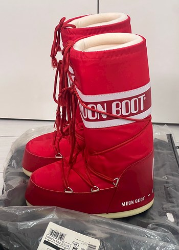 Kırmızı Kadın Kar Botu Moon Boot - Görsel 3