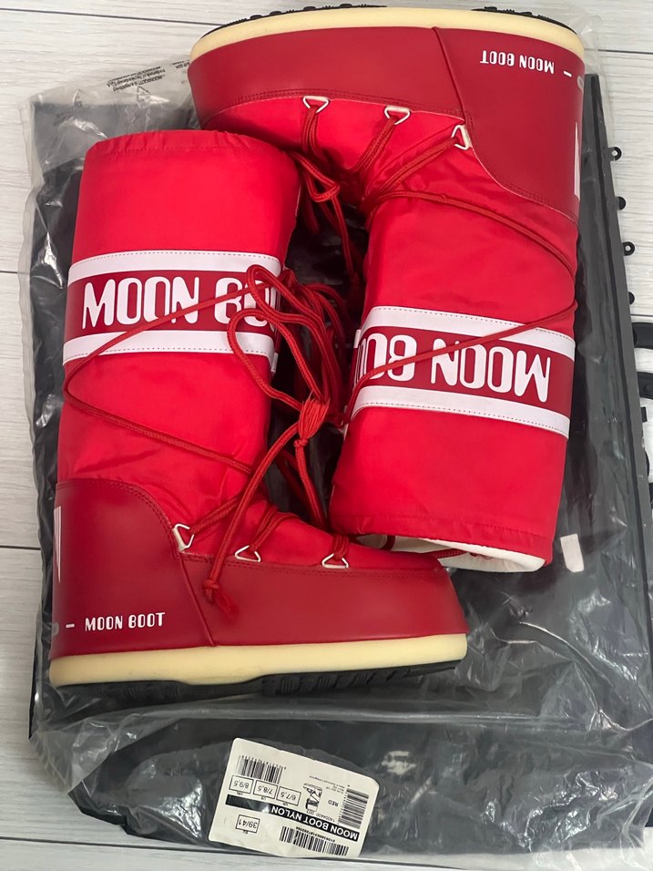 Kırmızı Kadın Kar Botu Moon Boot - Görsel 5