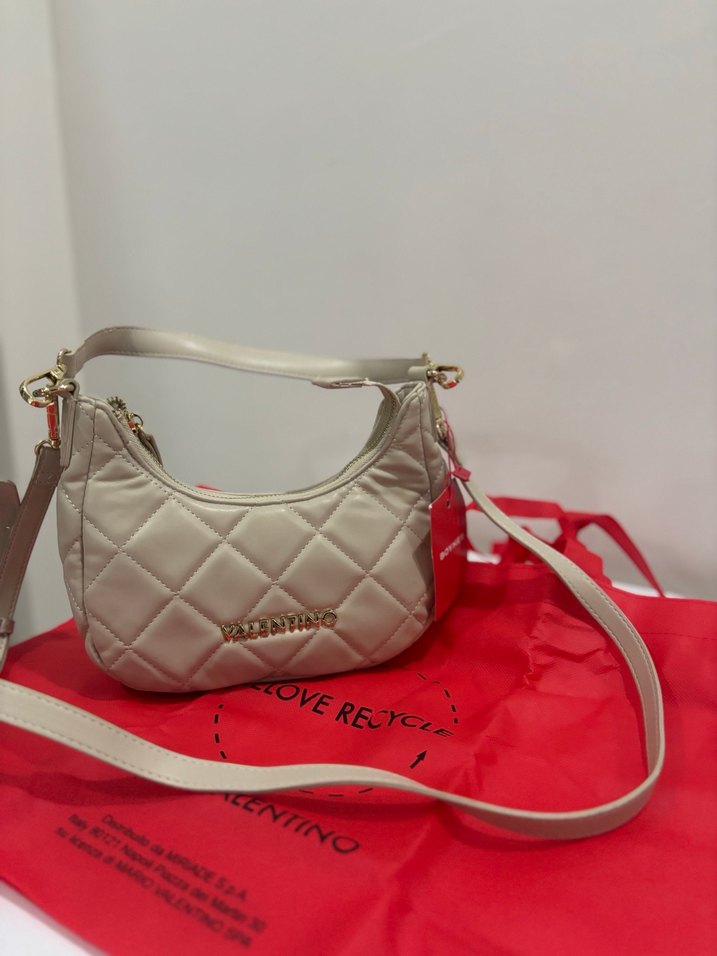 Beyaz Kemer Detaylı Kadın Omuz Çantası - Görsel 2