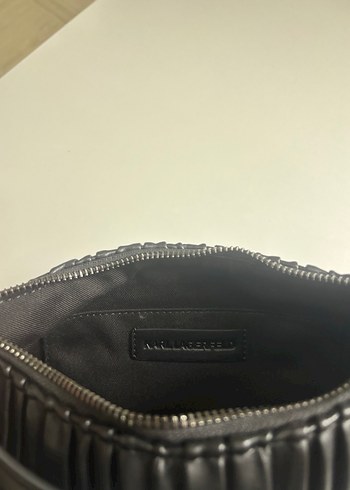 Kadın Siyah Deri Pliseli Omuz Çantası - Görsel 6