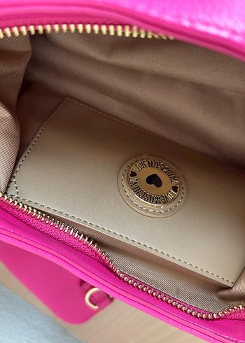 Love Moschino Pembe Deri Kadın Çanta - Görsel 6