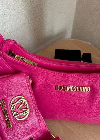 Love Moschino Pembe Deri Kadın Çanta - Görsel 3