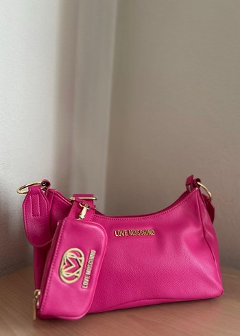 Love Moschino Pembe Deri Kadın Çanta - Görsel 2