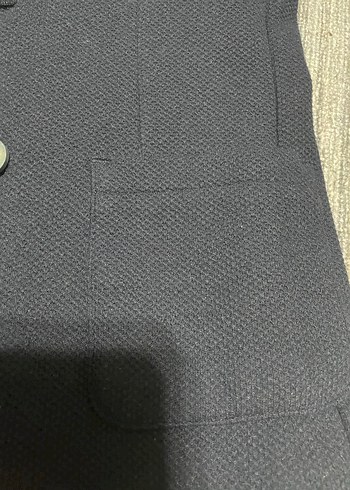 Düğmeli Erkek Çocuk lacivert Ceket - Görsel 4