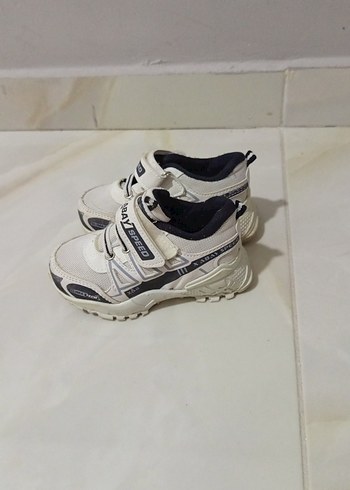 Beyaz Erkek Çocuk Spor Ayakkabı Velcro - Görsel 2