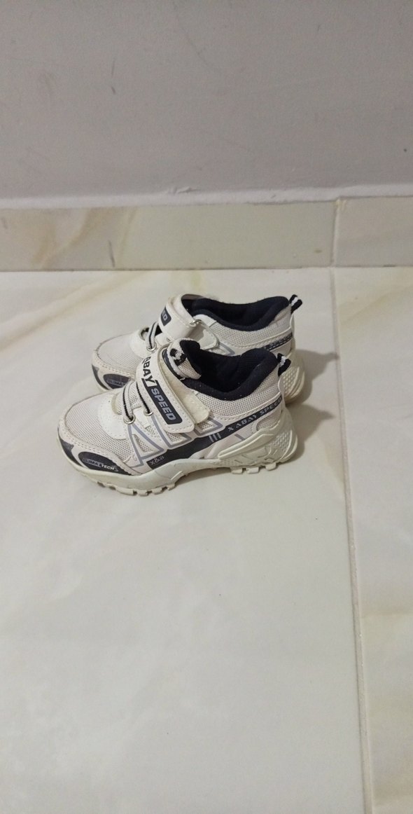 Beyaz Erkek Çocuk Spor Ayakkabı Velcro - Görsel 2