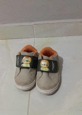 Erkek Çocuk Kahverengi Baskılı Cırtlı Spor Ayakkabı - Görsel 2