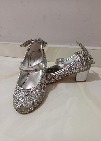 Kız Çocuk Simli Metalik Babet Kanatlı - Görsel 3