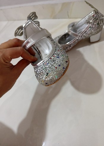 Kız Çocuk Simli Metalik Babet Kanatlı - Görsel 4