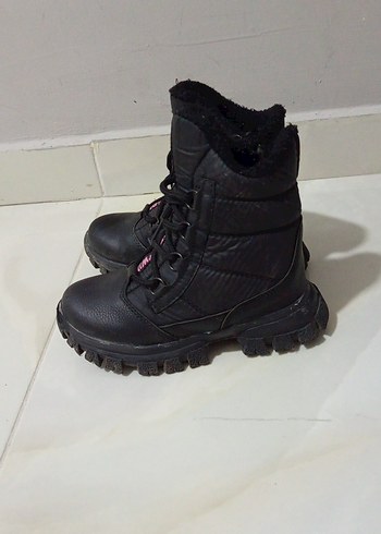 Kız Siyah Pembe detaylıYüksek Topuk Bot - Görsel 2