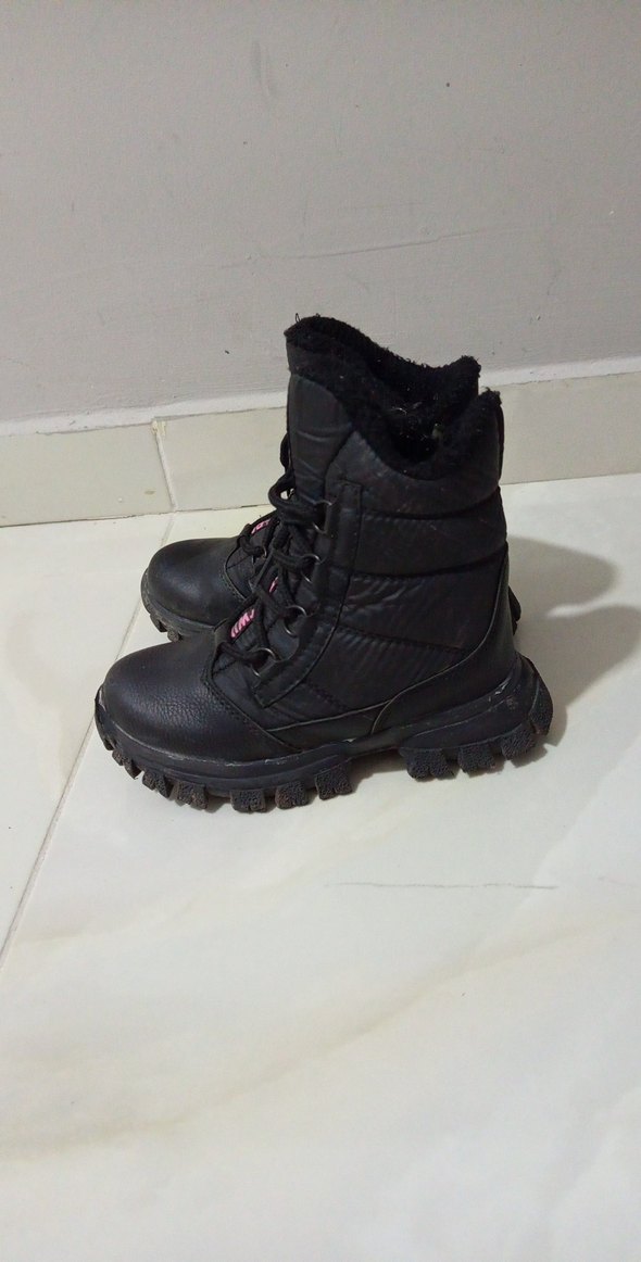 Kız Siyah Pembe detaylıYüksek Topuk Bot - Görsel 2