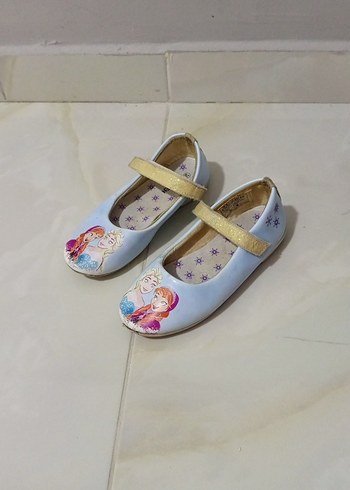 Kız Çocuk Mavi Baskılı Tokalı Babet - Görsel 2