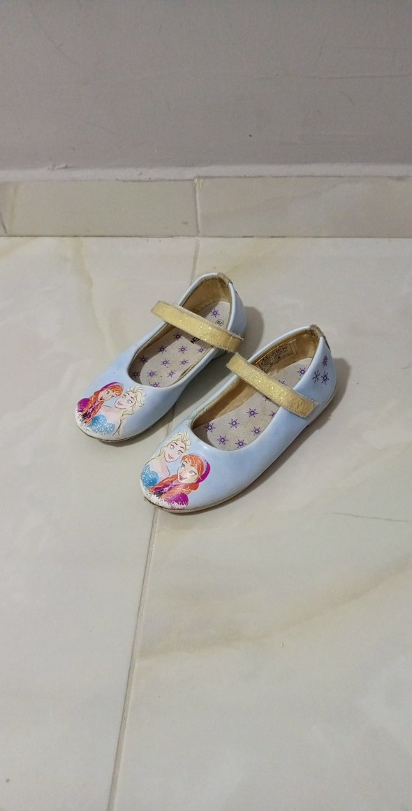 Kız Çocuk Mavi Baskılı Tokalı Babet - Görsel 2