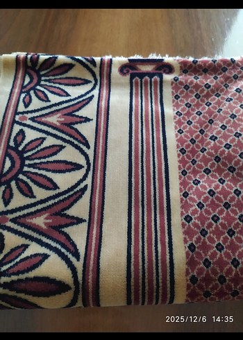 SIFIR Bordo Renkli Geleneksel Desenli Seccade - Görsel 4