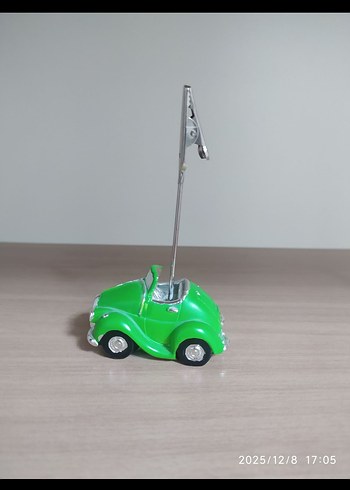 Parlak Yeşil Fotoğraf Not Tutucu Araba - Görsel 2