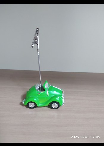 Parlak Yeşil Fotoğraf Not Tutucu Araba - Görsel 3