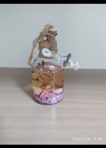 Renkli Bitkili Cam Mumluk Seti Dekoratif kandil mumu - Görsel 5