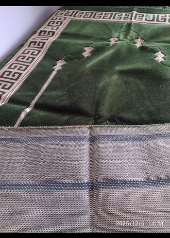 SIFIR Koyu Yeşil Nakışlı Geleneksel Seccade - Görsel 4