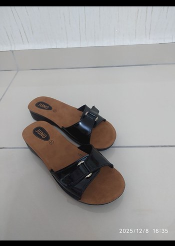 SIFIR Kadın Siyah Dolgu Topuklu Tokalı Terlik - Görsel 2