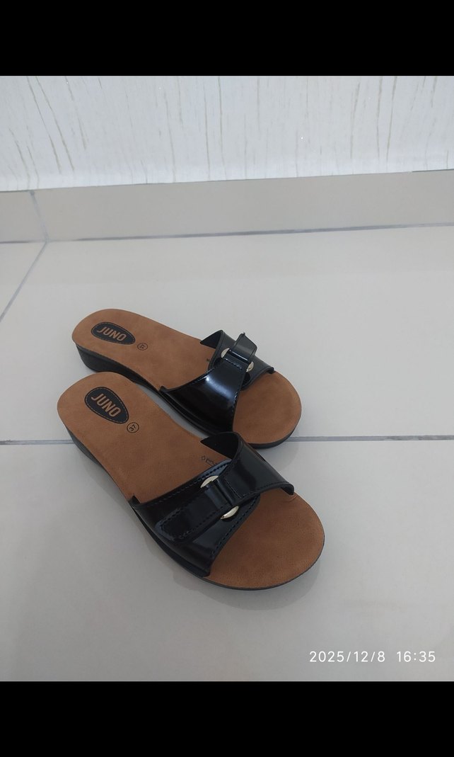 SIFIR Kadın Siyah Dolgu Topuklu Tokalı Terlik - Görsel 2