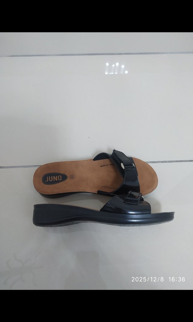 SIFIR Kadın Siyah Dolgu Topuklu Tokalı Terlik - Görsel 5