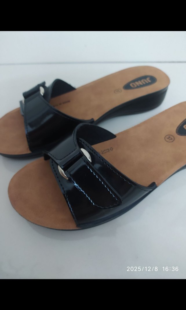 SIFIR Kadın Siyah Dolgu Topuklu Tokalı Terlik - Görsel 3