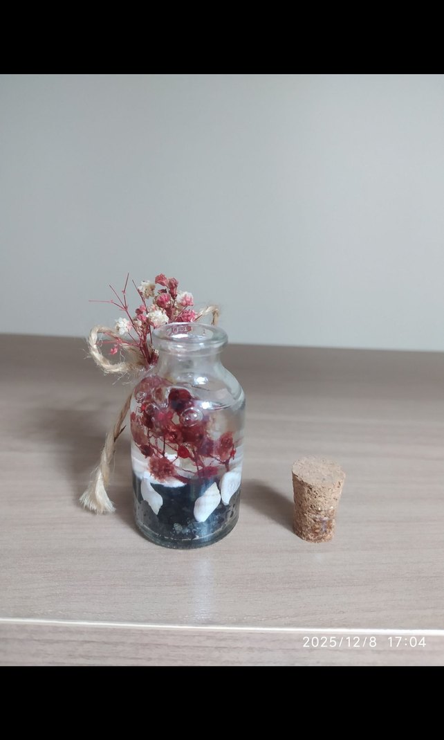 Bohem Tarzı El Yapımı Dekoratif Şişe - Görsel 4