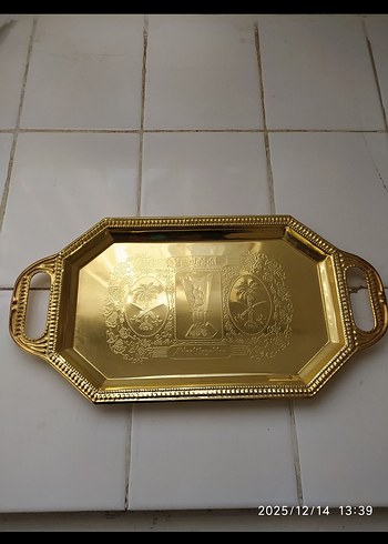 SIFIR Altın Renkli Sunum Tepsisi - Görsel 2