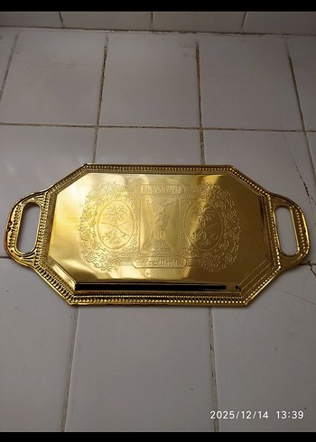 SIFIR Altın Renkli Sunum Tepsisi - Görsel 4