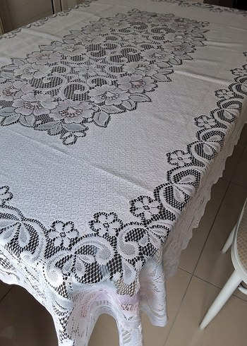 SIFIR El Emeği Görüntülü Dantel Masa Örtüsü - Görsel 10