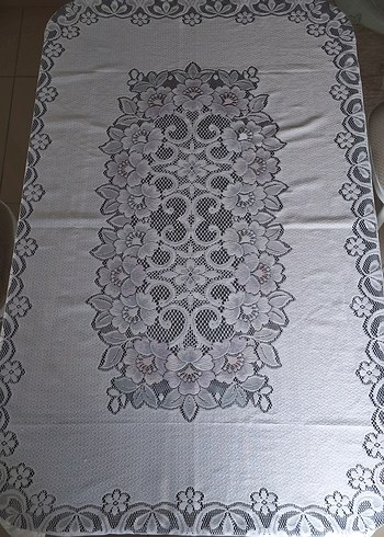 SIFIR El Emeği Görüntülü Dantel Masa Örtüsü - Görsel 8