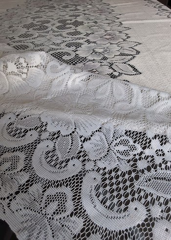 SIFIR El Emeği Görüntülü Dantel Masa Örtüsü - Görsel 6