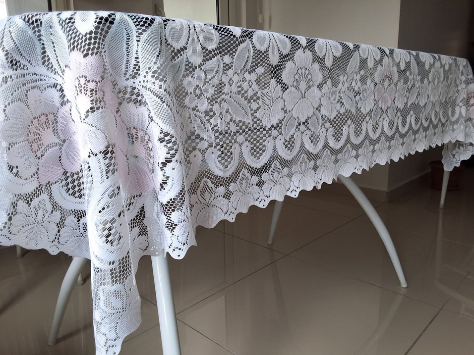 SIFIR El Emeği Görüntülü Dantel Masa Örtüsü - Görsel 5