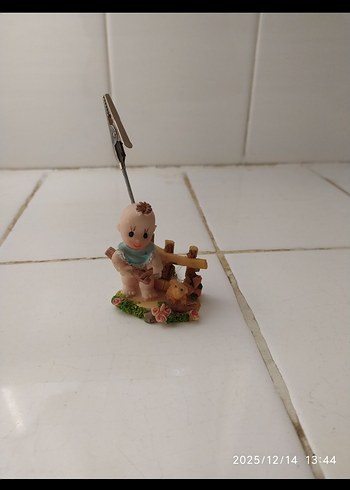 DEKORATİF BEBEK FİGÜRLÜ NOT VE FOTOĞRAF TUTUCU - Görsel 2