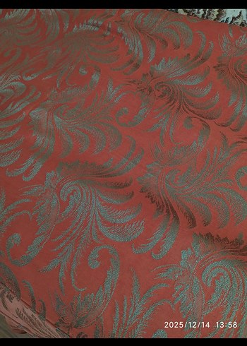 SIFIR Koyu Kırmızı Nakışlı Koltuk Örtüsü - Görsel 4