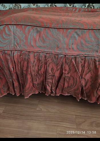 SIFIR Koyu Kırmızı Nakışlı Koltuk Örtüsü - Görsel 3