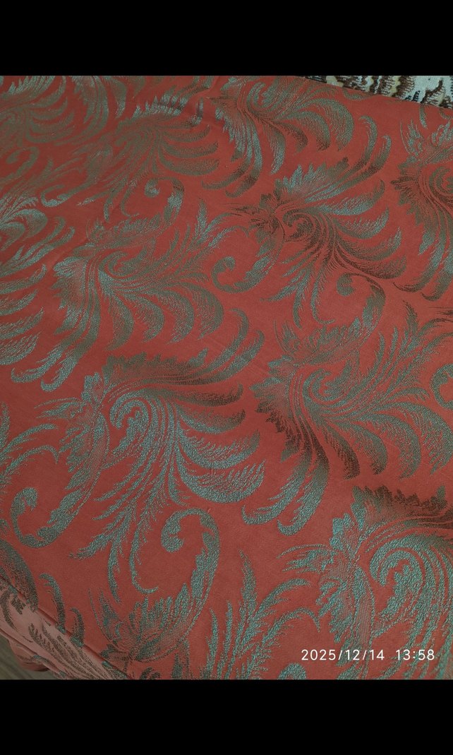 SIFIR Koyu Kırmızı Nakışlı Koltuk Örtüsü - Görsel 4