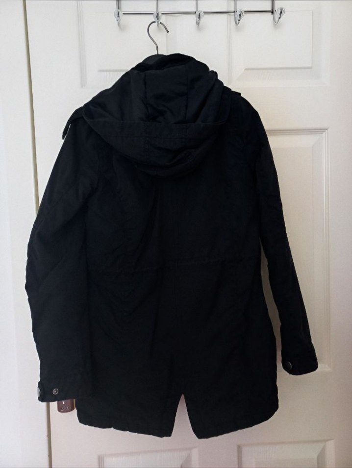 Düğmeli Siyah Kadın Midi Ceket - Görsel 2