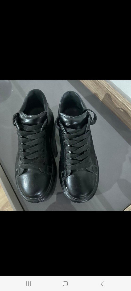 Siyah Gotik Erkek Sneakers - Görsel 2