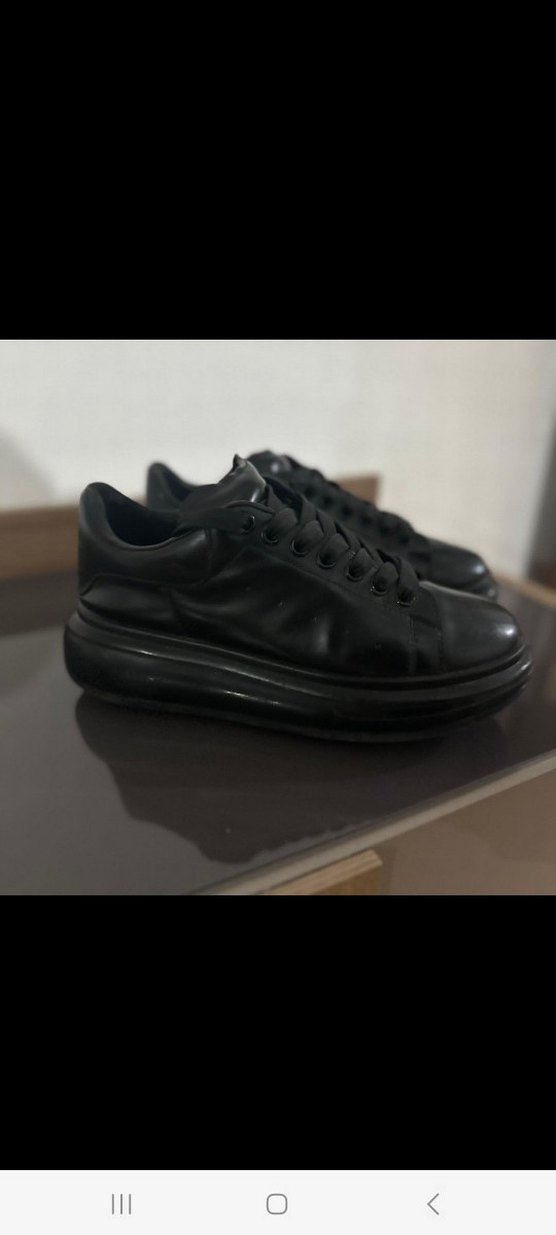 Siyah Gotik Erkek Sneakers - Görsel 3