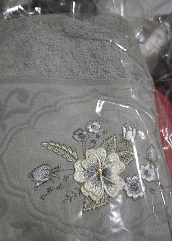 Nakışlı Beyaz Bohem Havlu - Görsel 2