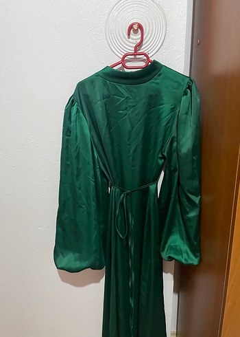 Kadın Haki Uzun Abiye Elbise - Görsel 2