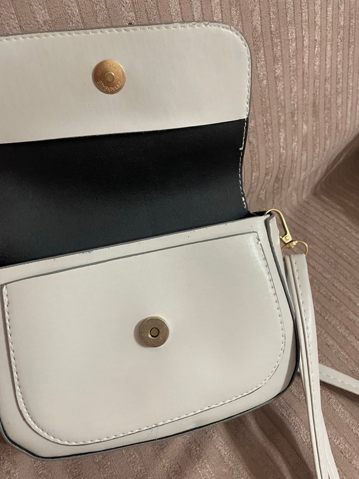 MİUMİU Gri Deri Minimalist Kadın Çanta - Görsel 3