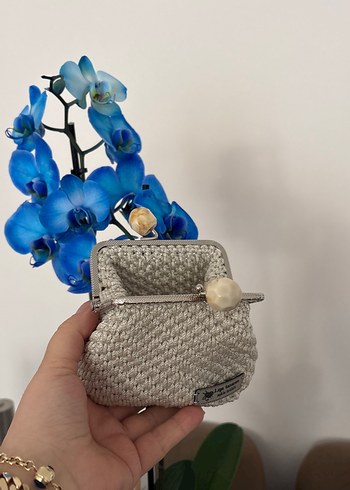 Gri Örgü Kadın Cüzdan - Görsel 3