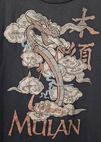 Gri Baskılı Oversize Kısa Kollu Tişört - Görsel 2