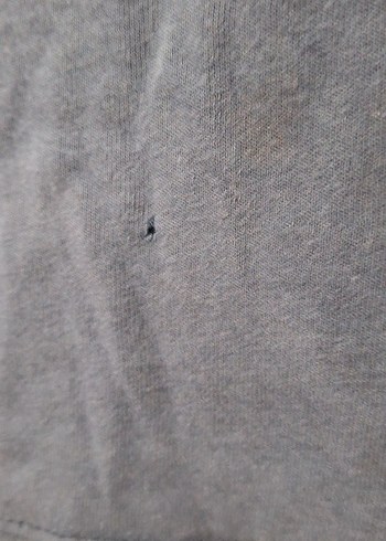 Gri Baskılı Oversize Kısa Kollu Tişört - Görsel 4