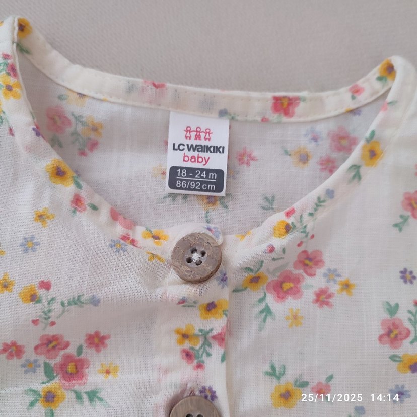 LC Waikiki Bebek Çiçekli Pamuklu Gömlek - Görsel 2