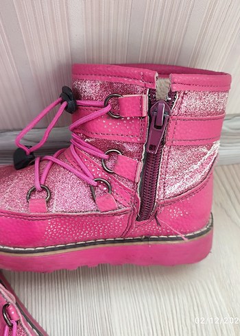 Kız Çocuk Pembe Kauçuk Botlar Velcro - Görsel 2