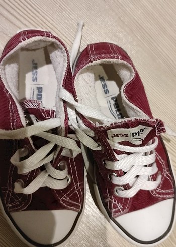 Bordo Bağcıklı Kız Çocuk Spor Ayakkabı - Görsel 2